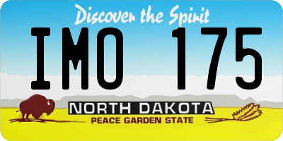ND license plate IMO175