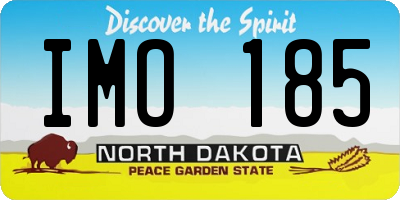 ND license plate IMO185