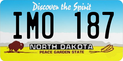 ND license plate IMO187