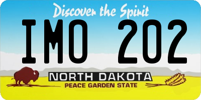 ND license plate IMO202