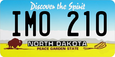 ND license plate IMO210
