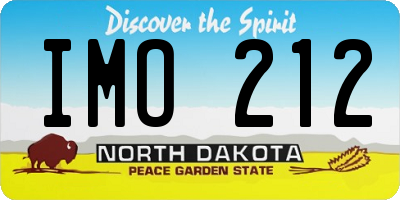 ND license plate IMO212