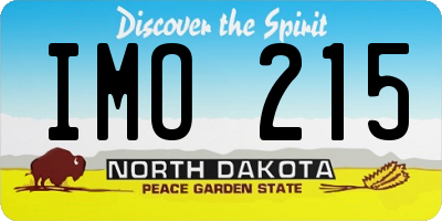 ND license plate IMO215