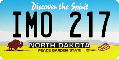ND license plate IMO217