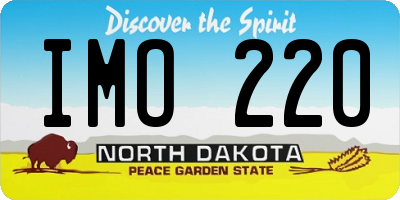 ND license plate IMO220