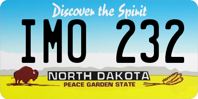 ND license plate IMO232