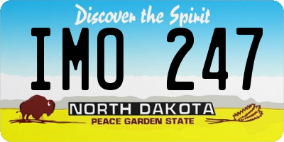 ND license plate IMO247