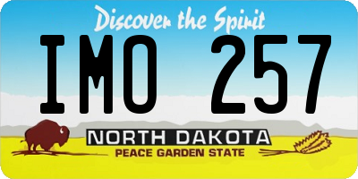 ND license plate IMO257