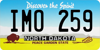 ND license plate IMO259