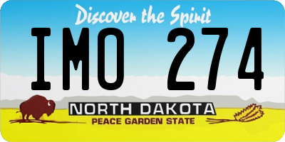 ND license plate IMO274