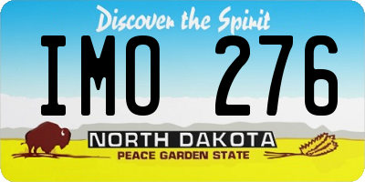 ND license plate IMO276