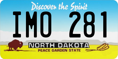 ND license plate IMO281