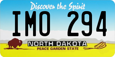 ND license plate IMO294