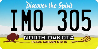 ND license plate IMO305
