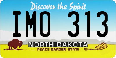 ND license plate IMO313