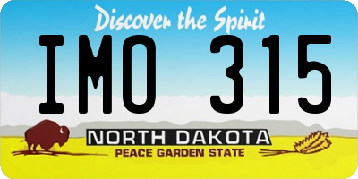 ND license plate IMO315