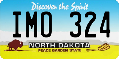 ND license plate IMO324