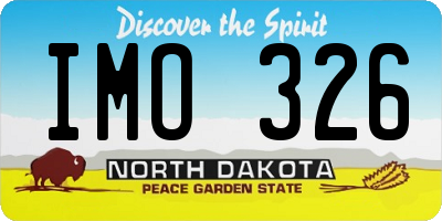 ND license plate IMO326