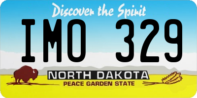 ND license plate IMO329