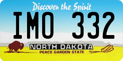 ND license plate IMO332
