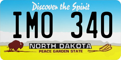 ND license plate IMO340