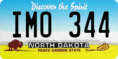 ND license plate IMO344