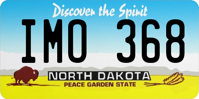 ND license plate IMO368
