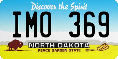ND license plate IMO369