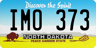 ND license plate IMO373