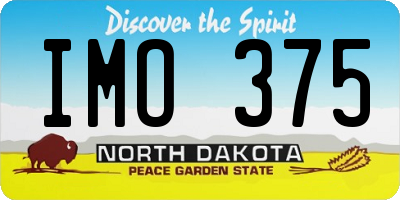 ND license plate IMO375