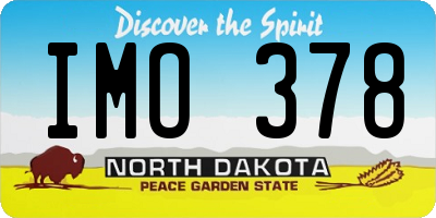 ND license plate IMO378