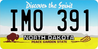 ND license plate IMO391