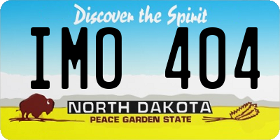 ND license plate IMO404