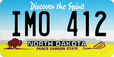 ND license plate IMO412