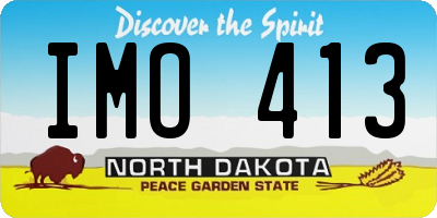 ND license plate IMO413