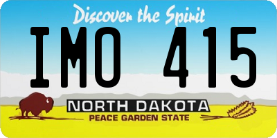 ND license plate IMO415