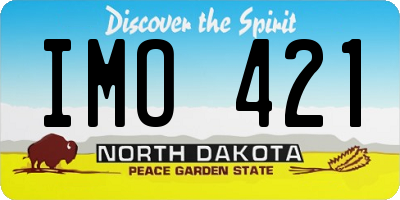 ND license plate IMO421