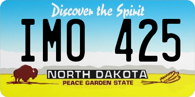 ND license plate IMO425