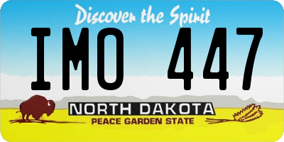 ND license plate IMO447