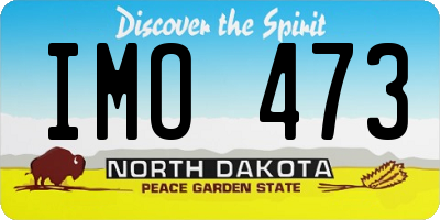 ND license plate IMO473