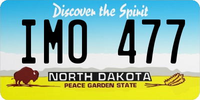 ND license plate IMO477