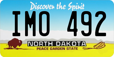 ND license plate IMO492
