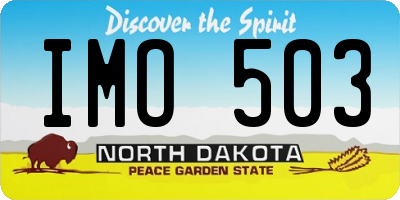 ND license plate IMO503
