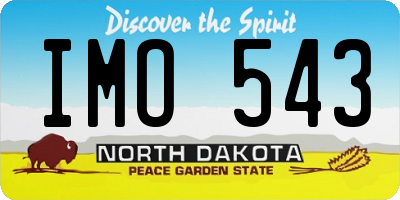 ND license plate IMO543