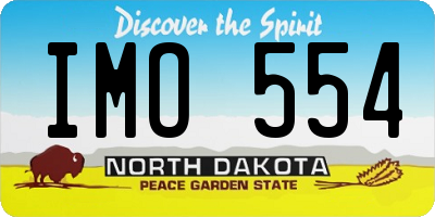 ND license plate IMO554