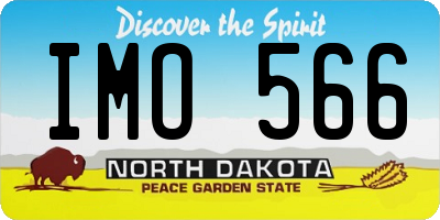ND license plate IMO566