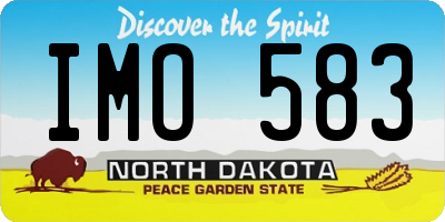 ND license plate IMO583