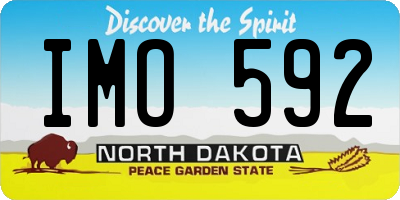 ND license plate IMO592