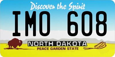 ND license plate IMO608