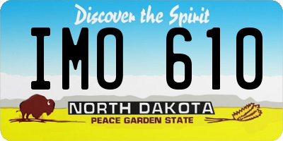 ND license plate IMO610
